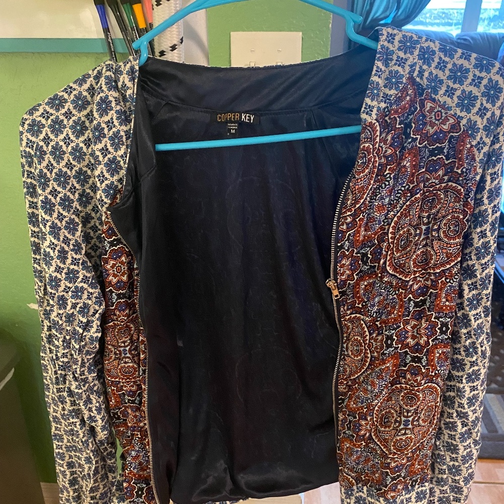 COPPER KEY WOMENS JACKET SIZE MEDIUM BOHEMIAN BOMBER